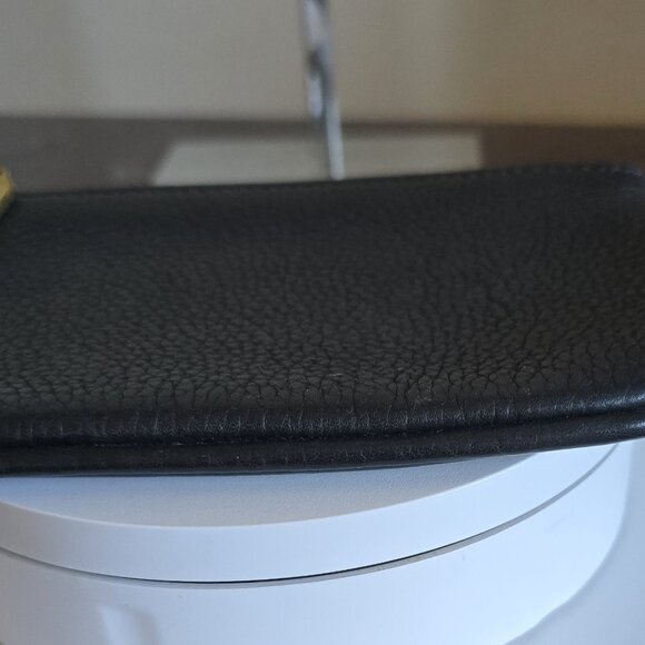 Rare Coach Sonoma Black Leather Small Cosmetic Pouch/Bag EUC ~ Vintage - Picture 3 of 8